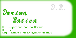 dorina matisa business card